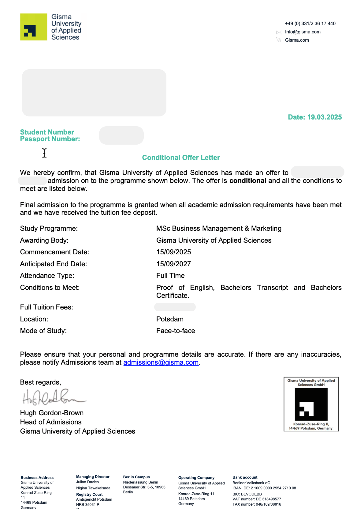 offer letter