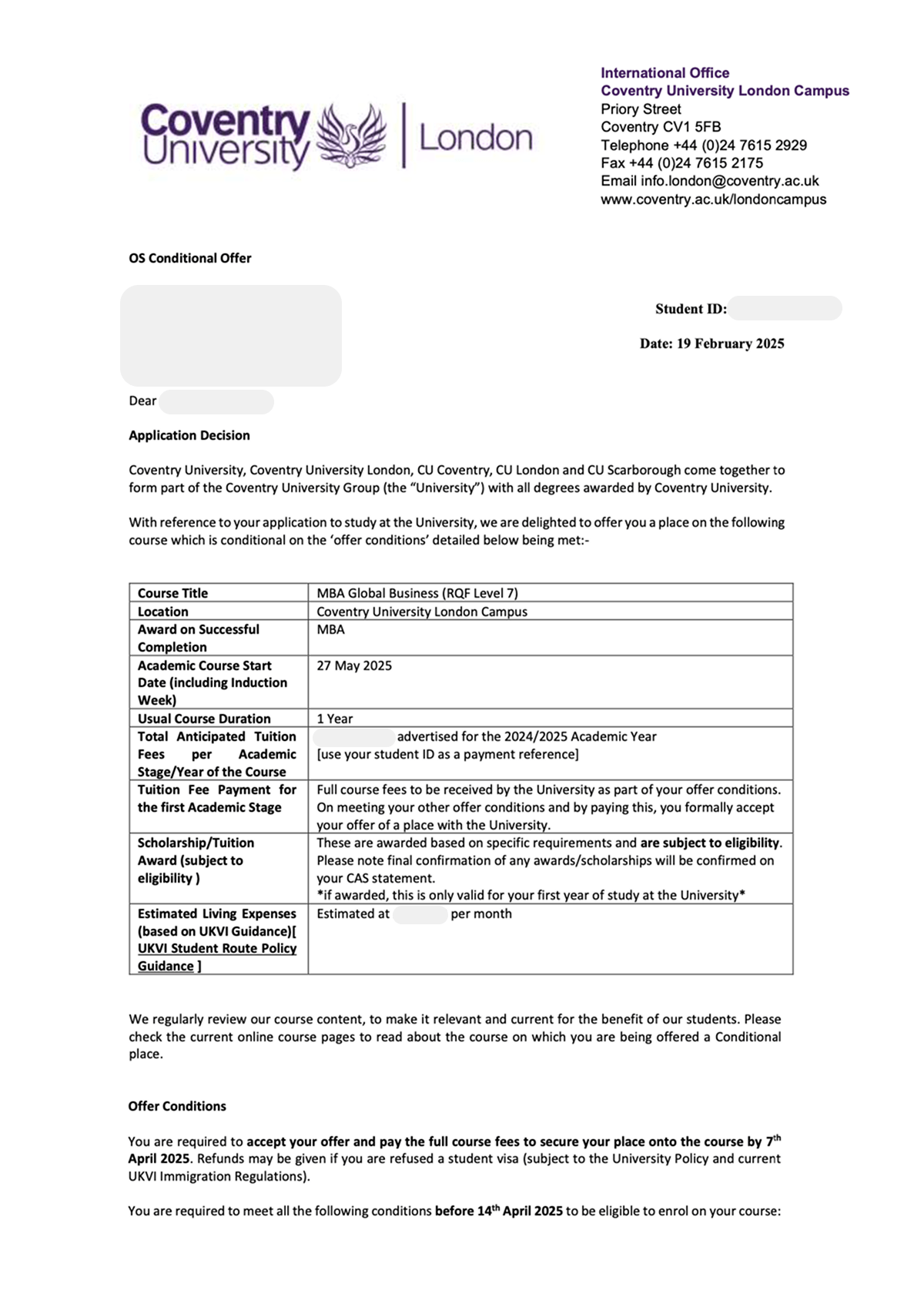 offer letter